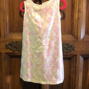 Joyfolie Cream Sequin Dress